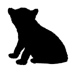 Lion Cub Silhouette  Decal Sticker